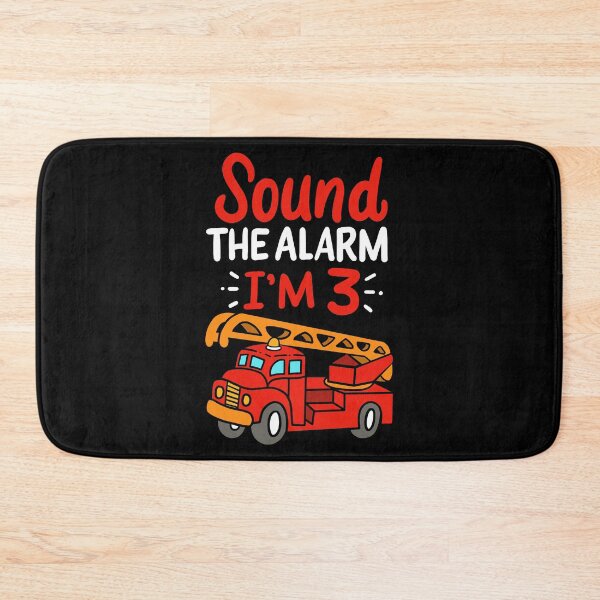 Item preview, Sound The Alarm I'm 3  Fireman Firetruck Birthday designed and sold by haselshirt.
