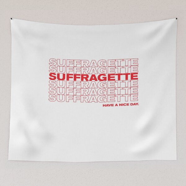 Item preview, Suffragette LGBTQ Pride Grocery Bag Thank You designed and sold by goodfriendkyle.