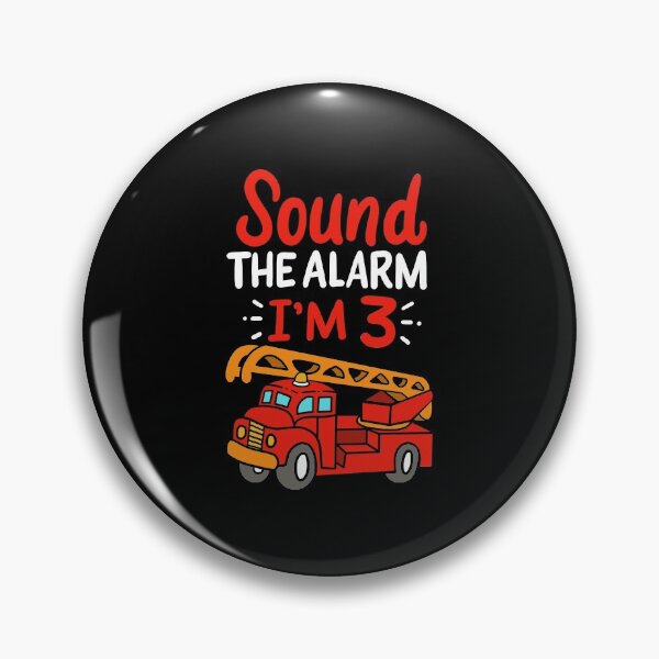 Item preview, Sound The Alarm I'm 3  Fireman Firetruck Birthday designed and sold by haselshirt.