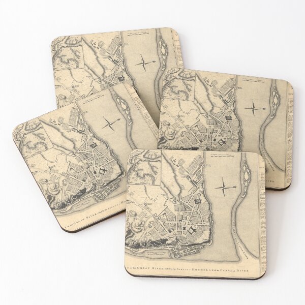 Item preview, Vintage Map of Quebec City (1768) designed and sold by BravuraMedia.