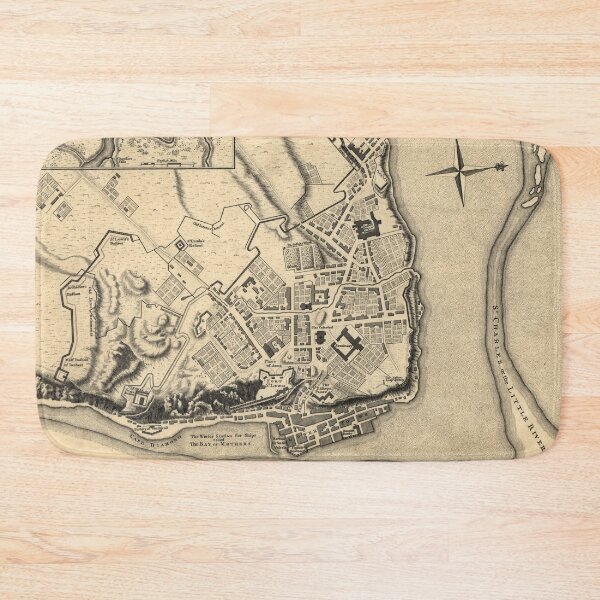 Item preview, Vintage Map of Quebec City (1768) designed and sold by BravuraMedia.
