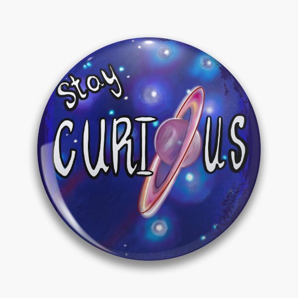 Item preview, Stay curious - space design with rings of Saturn and galaxy background  designed and sold by Artonmytee.