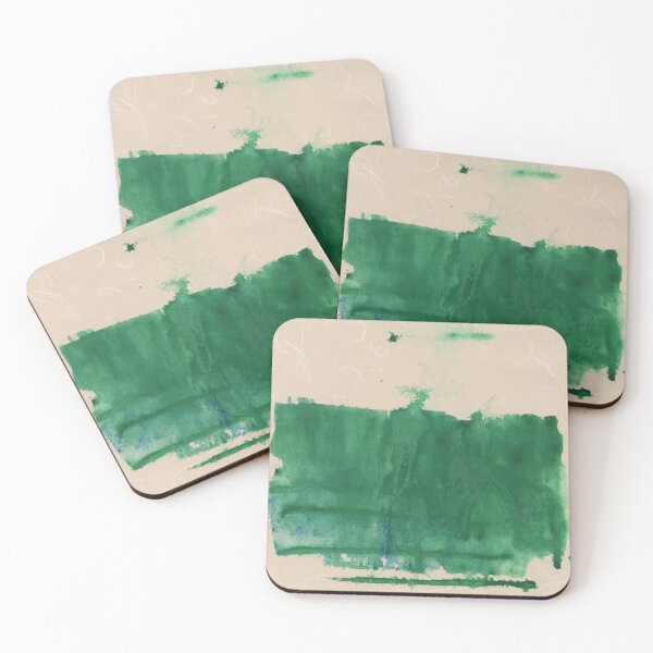 Item preview, Green Ink Stain On Traditional Japanese Paper designed and sold by Elena Ray.