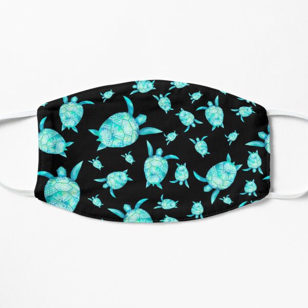 Gilded Jade & Mint Turtles Flat Mask