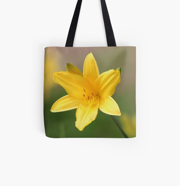 Yellow Day Lilly All Over Print Tote Bag