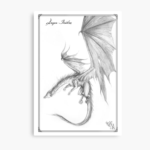 Dragon Ténèbre Impression métallique