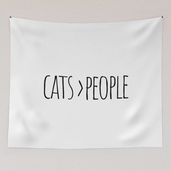Item preview, cats over people gift idea for cat lovers designed and sold by The Little Wood Cottage.
