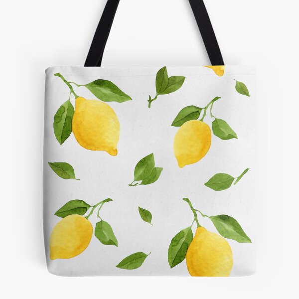 Item preview, Bright yellow watercolor lemons seamless pattern designed and sold by helga-wigandt.