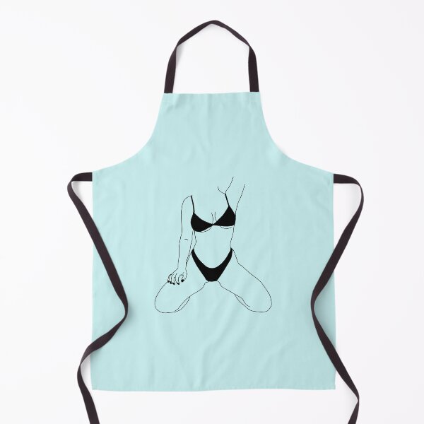 Item preview, Bikini girl on blue. Outline body parts. designed and sold by Eshka.
