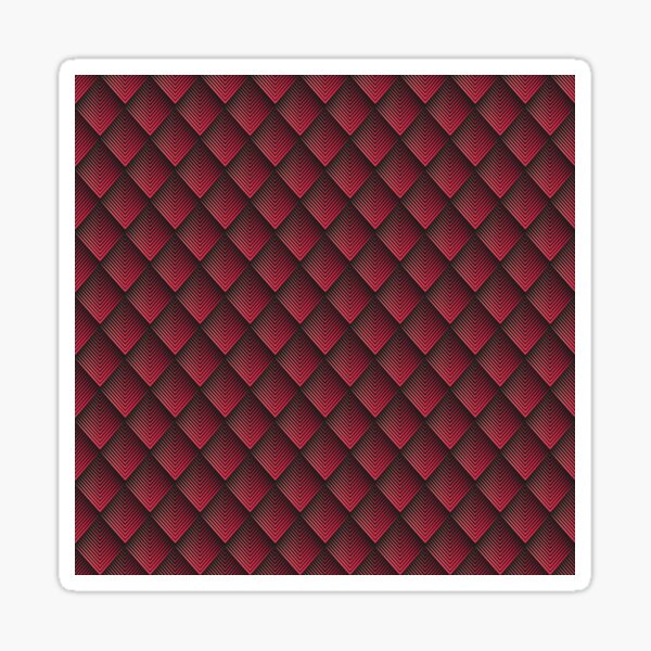red and white on black background Sticker