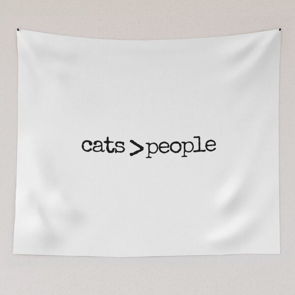 Item preview, cats over people gift idea for cat lovers designed and sold by The Little Wood Cottage.