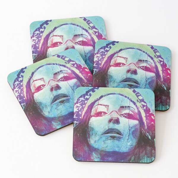 Item preview, FACE INDIAN WOMAN (blue) designed and sold by Didier Chastan.