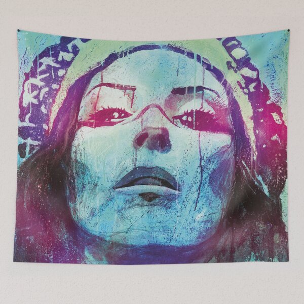Item preview, FACE INDIAN WOMAN (blue) designed and sold by Didier Chastan.