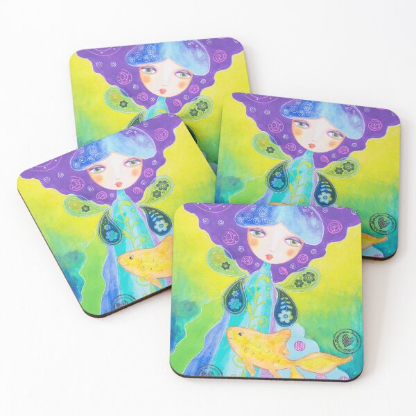 Item preview, Chica caprichosa con pez amarillo designed and sold by ZophiaSolaris.