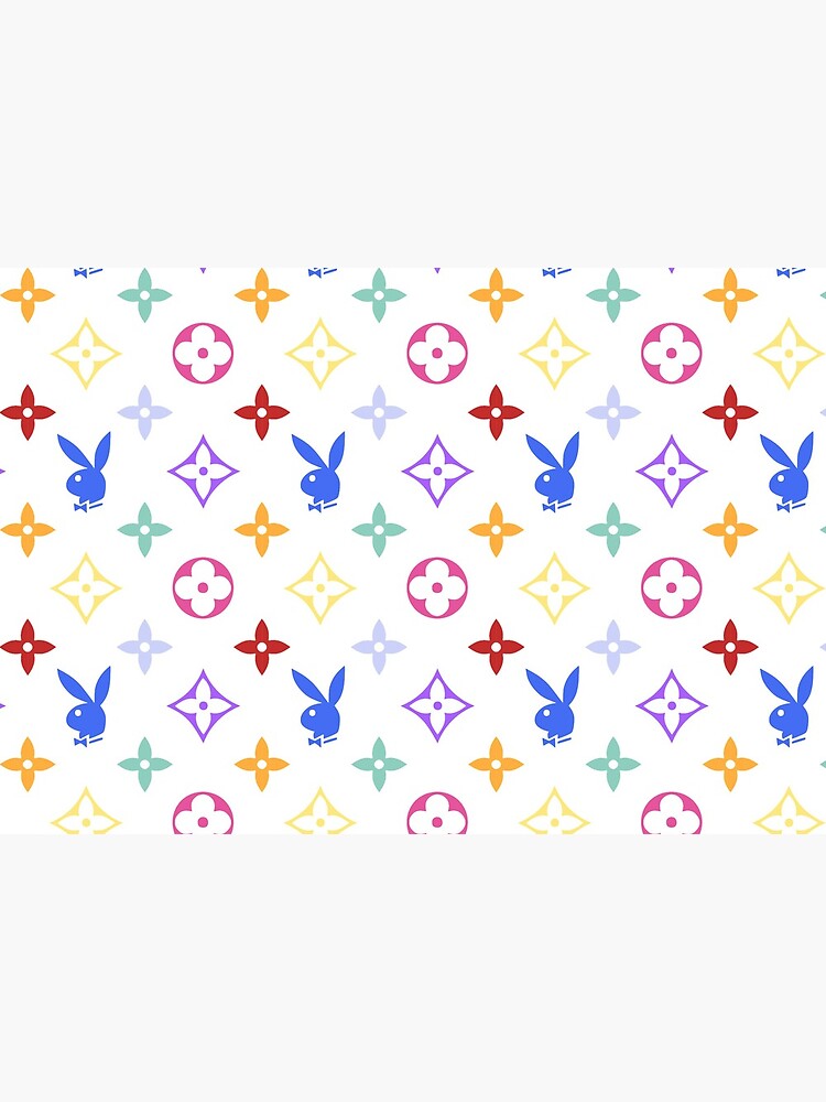 RAINBOW Y2K PLAY BOY BUNNY designer print by lunar0000