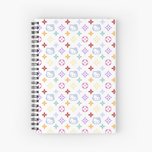RAINBOW 2000s 00sY2K kitty designer print Spiral Notebook