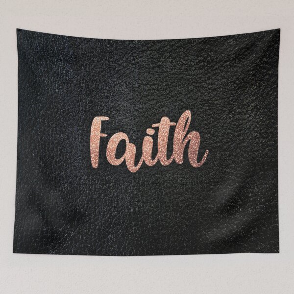 Item preview, Faith black leather rose gold letters designed and sold by joshuayule.
