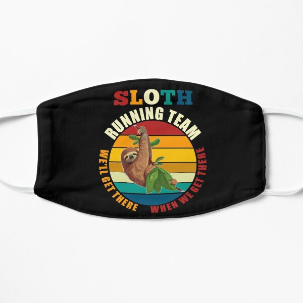 Sloth running team Flat Mask