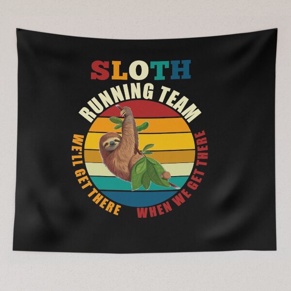 Item preview, Sloth running team designed and sold by TopDesignArt.