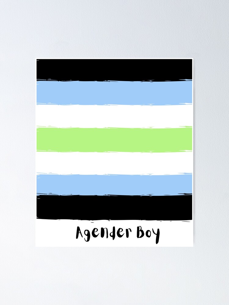 Agender Boy Flag Poster By Zayzaydesigns Redbubble