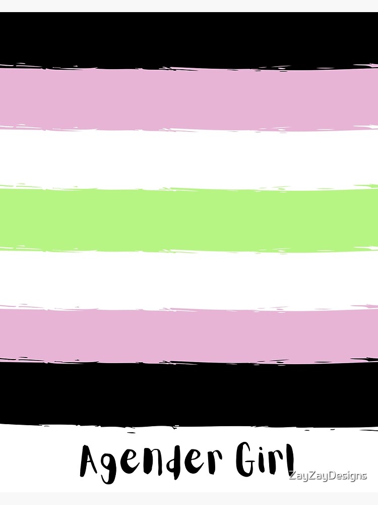 Agender Girl Flag Art Board Print By Zayzaydesigns Redbubble