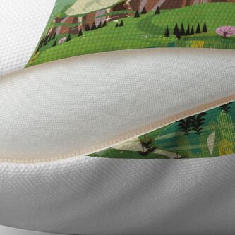 Alternate view of Germany vintage style travel poster Throw Pillow