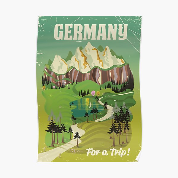 Germany vintage style travel poster Poster