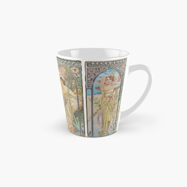 HD. Les moments de la journée (1899) série Alphonse Mucha HAUTE DÉFINITION Mug long