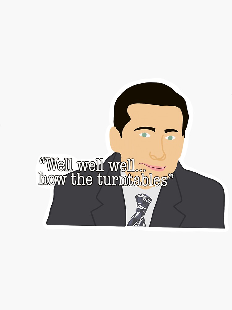"Michael Scott how the turntables" Sticker for Sale by avenuti21
