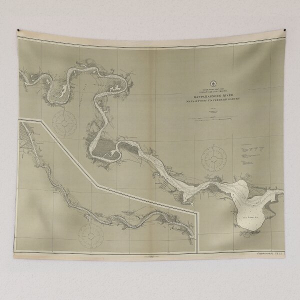 Item preview, Vintage Map of the Rappahannock River (1911) designed and sold by BravuraMedia.