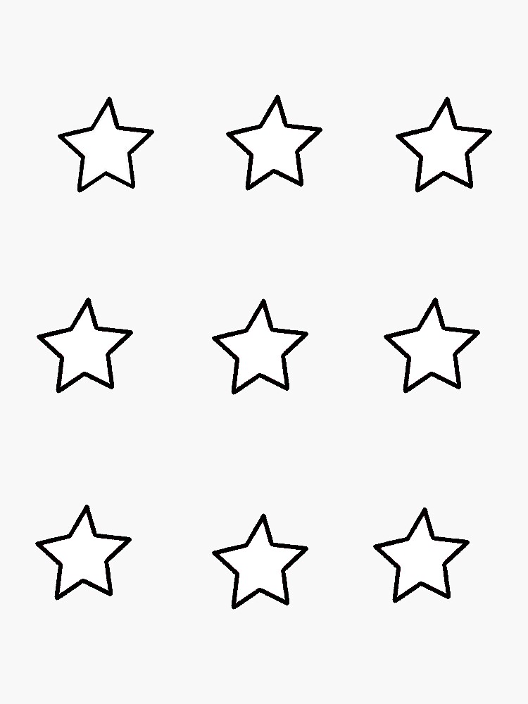"white star sticker pack" Sticker for Sale by margaretpalmer Redbubble