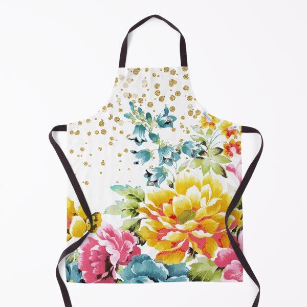 Item preview, watercolor floral paint and gold confetti design designed and sold by InovArtS.