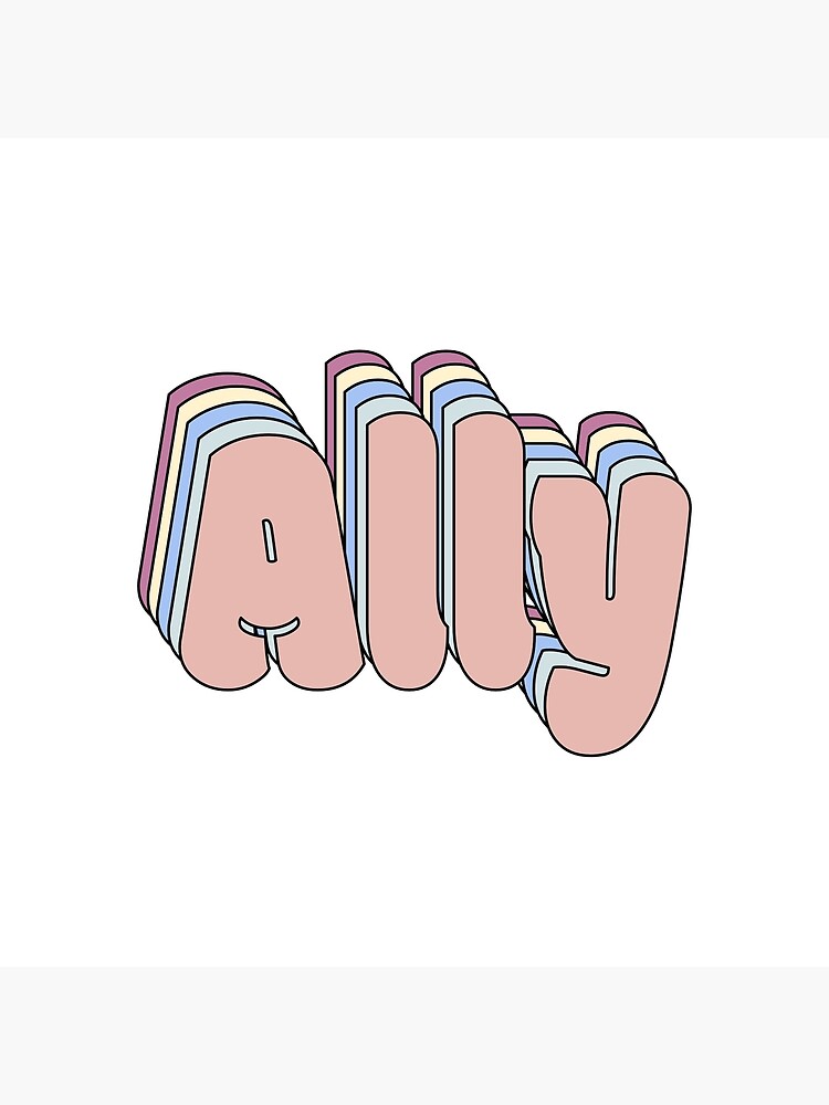 aesthetic rainbow ally name Sticker for Sale by STAR10008  Redbubble