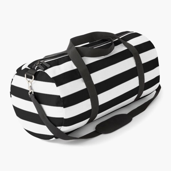 Item preview, Ghost White and Black Horizontal Witch Stripes designed and sold by Creepyhollow.