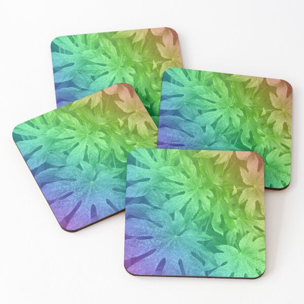 Item preview, Palm leaves with artistic hues of blue, green and orange designed and sold by Rhu Creations.