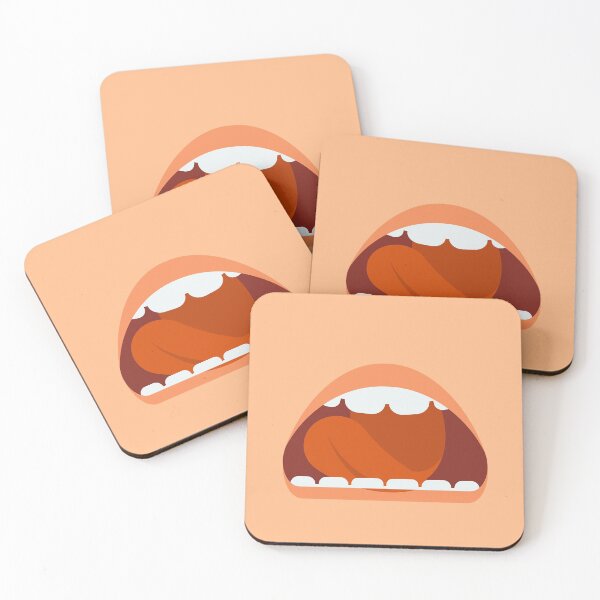 Item preview, Human Cartoon Person Mouth Teeth Tongue Expression Emotion Curl designed and sold by noirty.
