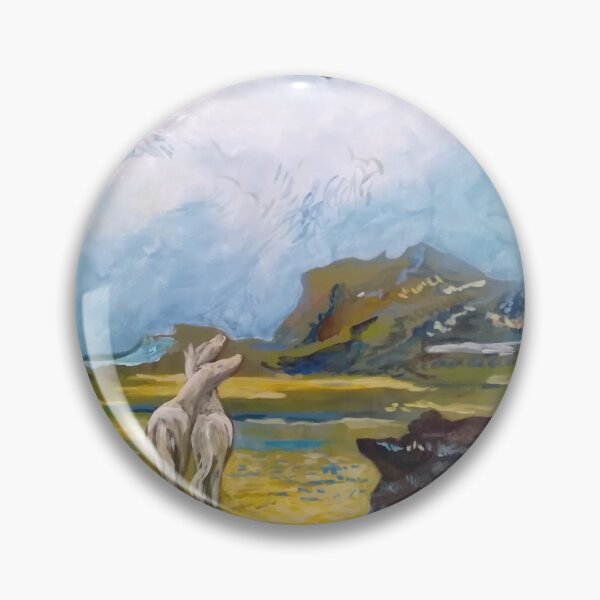 Item preview, Two white horses and a UFO designed and sold by Lillian Berthel.
