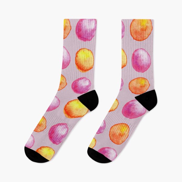 Item preview, Juicy Watercolor Pink Pearls Orange Fireballs Pattern designed and sold by Boriana Giormova.