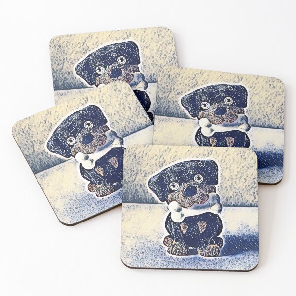 Item preview, Cute Puppy Dog with Bone in Mouth designed and sold by KishShop.