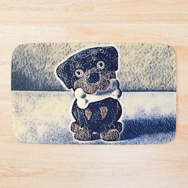 Item preview, Cute Puppy Dog with Bone in Mouth designed and sold by KishShop.