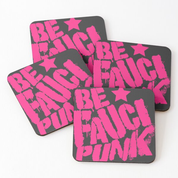 Item preview, Bold Black & Punk Pink Be Fauci - Dr Anthony Fauci Punk Style Graphic type Illustration designed and sold by LJWDesigns.