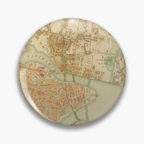 Item preview, Vintage Map of Recife Brazil (1906) designed and sold by BravuraMedia.