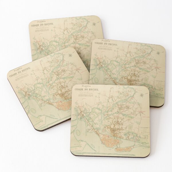Item preview, Vintage Map of Recife Brazil (1906) designed and sold by BravuraMedia.