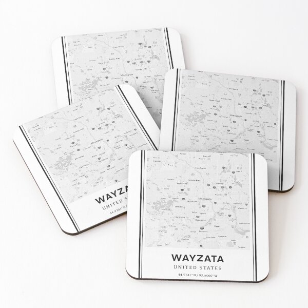 Item preview, Wayzata Minnesota Coordinates and Map designed and sold by Emily Designs.