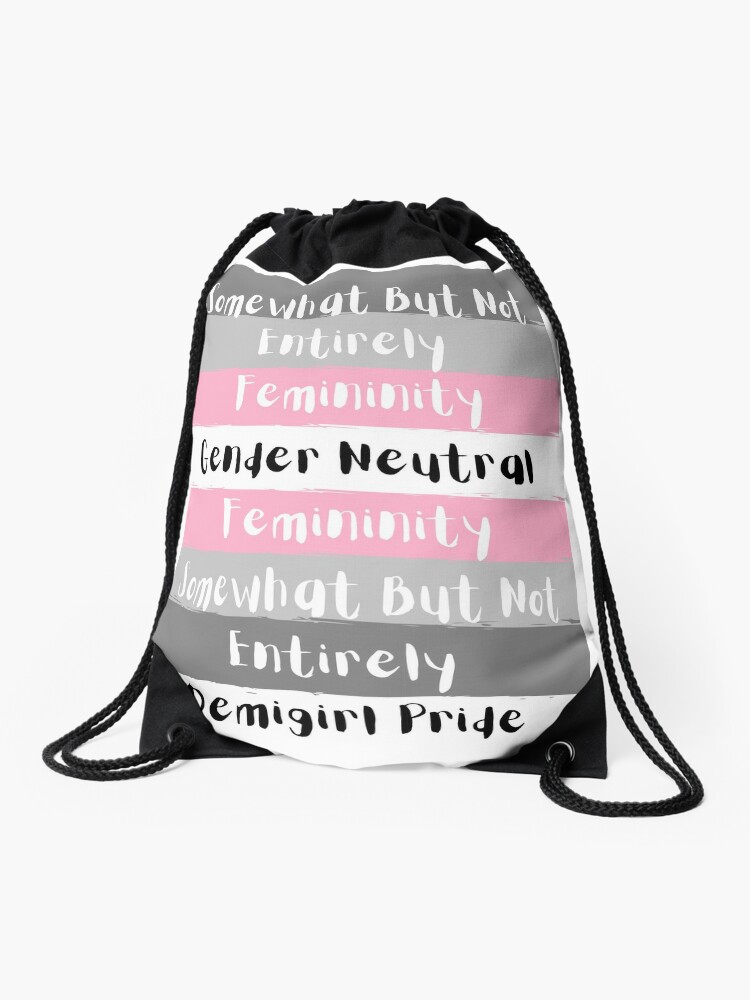 Demigirl Pride Flag Meaning | Drawstring Bag