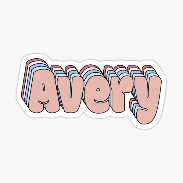 Avery Name  Sticker for Sale by ashleymanheim