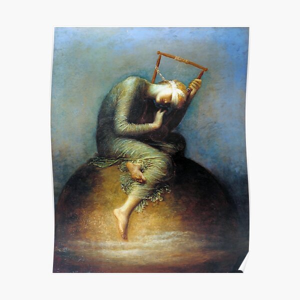 Hope George Frederic Watts Poster For Sale By Forgottenbeauty   Poster,504x498,f8f8f8 Pad,600x600,f8f8f8.u1 