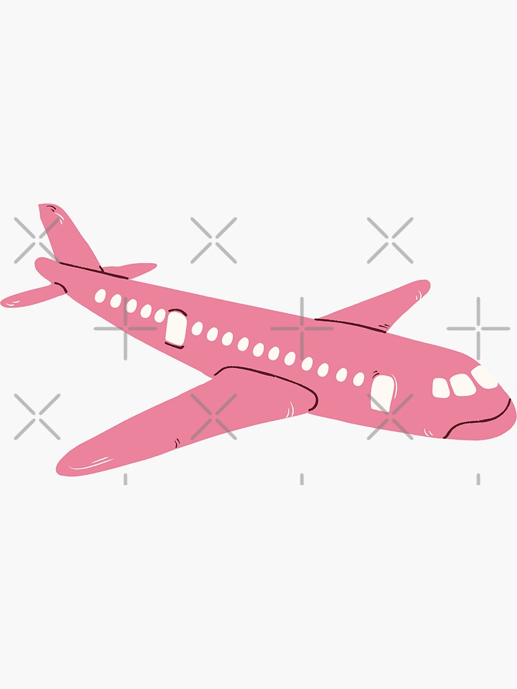Neon Pink Plane Pattern Passport Case