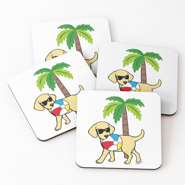 Item preview, Cool Beach Yellow Labrador designed and sold by HappyLabradors.