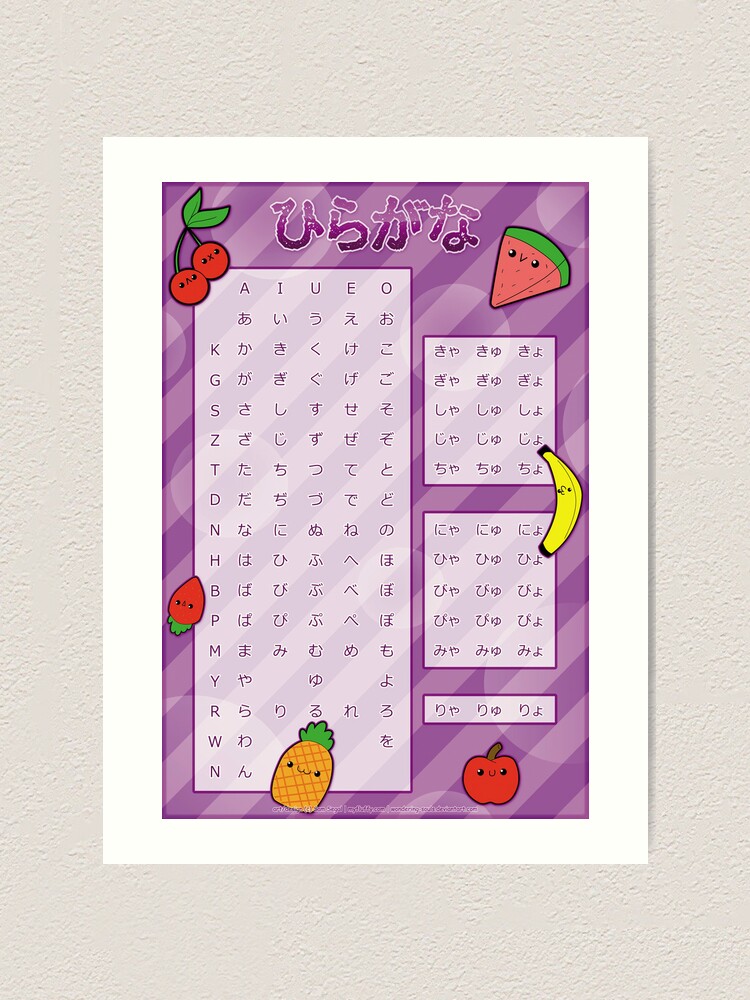 Hiragana Art Print For Sale By Myfluffy Redbubble Hiragana Art Print For Sale By Myfluffy Redbubble